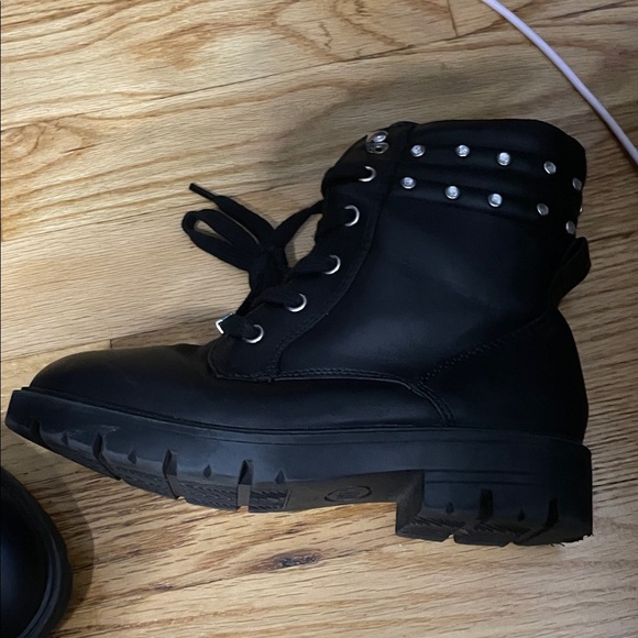 Black Studded Girl Boots - Picture 4 of 6
